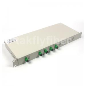 China 1U 19 Rack Mount 1x4 PLC Splitter / Fiber Optic Coupler supplier
