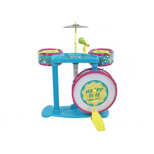 Colorful Kids Musical Instrument Toys Jazz Drums With Cymbal And Microphone