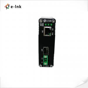 China Light Weight Fast Ethernet Media Converter 1 Port 100/1000X SFP To 1 Port 10/100/1000T 90W PoE+ supplier