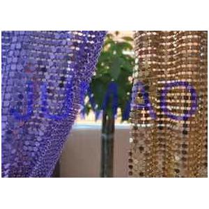 China Flat Slice Flexible Decorative Metal Curtains Interior Decoration For Restaurant supplier