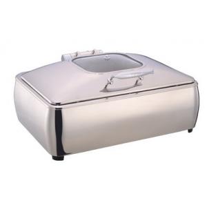 Full Size Stainless Steel Induction Chafing Dish GN1/1 Food Pan 9.0Ltr with Matching Stand Buffet Food Warmer