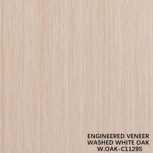 Man-Made Washed Oak Wood Veneer 0.15-0.55 Mm Thickness Customized For Hotel And Home Decoration China Makes