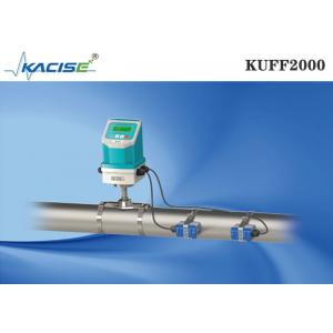 China KUFF2000 Clamp On Ultrasonic Flow Meter Main Unit And Sensor Fixed On Pipe supplier