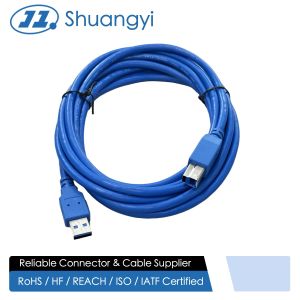 USB 3.0 A to B connector cable high speed electronic wire harness for printer scanner external HDD power and signal transmission customization industrial devices applications