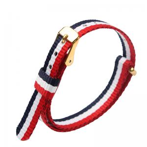 China 20mm Narrow Nylon Strap Watch Bands With Delicate Hardware PVD supplier