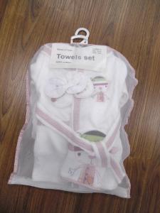 China towels set for baby,non-twist woven terry cotton fabric products gift set on sale 