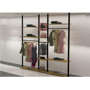 Eco Friendly Wall Garment Clothing Display Rack , Metal Clothing Display Shelves