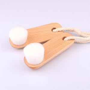 China Mild Fiber Wooden Soft Face Cleansing Brush Remove Dirt Or Residual Deep Clean supplier