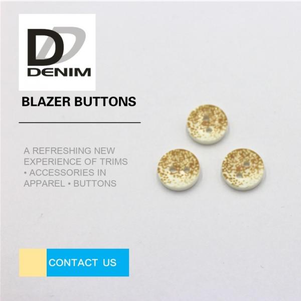 Professional Custom Blazer Shirt Buttons , Extra Large Yellow Buttons Modern 3D