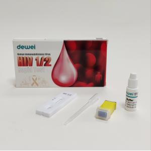 HIV 1/2 AIDS Rapid Blood Test Kit Single Package For Human Immunodeficiency Virus