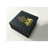 Custom Gold Stamping Logo Present Gift Box , Xmas Black Folding Carton Box