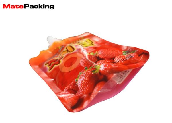 Foldable Gravure Printing Refillable Squeeze Pouches Top Spout For Liquid