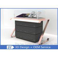 China Smart Fashionable Glass Jewelry Store Counter With Wood Storage 1200 X 550 X 950MM on sale