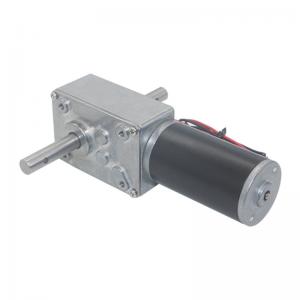 China 470 Rpm Worm Geared Motor 12V 24V DC Large Torque Dual Shafts supplier