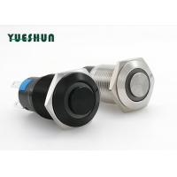 China Black Oxidized Aluminum 16mm Push Button Switch , Self Locking Push Button Switch on sale