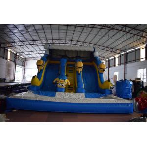 China Durable Commercial Inflatable Water Slides For Kids / Inflatable Minion Dry Slide wholesale