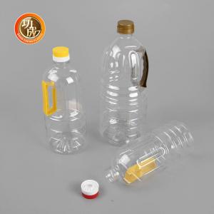 Custom 1 Litre Plastic Soy Sauce Bottle Cooking Oil PET Bottle With Handle