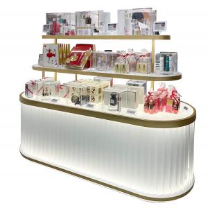 Creative Multi Level Acrylic Cosmetic Display Cabinet Oval Glowing Shop Display Shelf