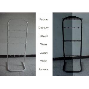 China Single Side Wire Floor Display Racks , 6 Tier Hooks Wire Grid Display Racks wholesale