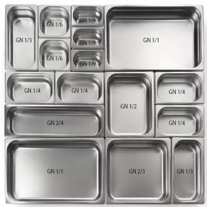 201 304 Stainless Steel Food Pan 1/1 1/2 1/3 1/4 1/6 GN pan