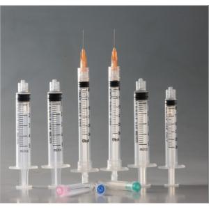 Three Parts Luer Lock Disposable Injection Syringes Concentric Sterilized By EO