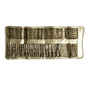 China Large Capacity Leopard Pattern  Makeup Brush Roll Bag Pen Holder Case Handy Clutch supplier