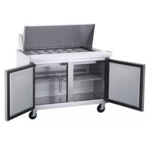 China R290a Stainless Steel Fridge Freezer , 420L Sandwich Prep Table Refrigerator supplier