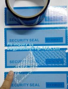 China Tamper evident holographic label / Security Hologram VOID sticker,Antifake Logo Printing Peel Off Void Sticker, Warranty on sale 