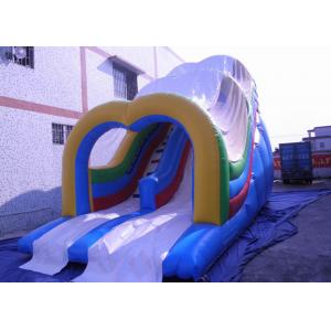 China commercial outdoor Wave Inflatable Slip n Slide With Roof  / Large Bounce House supplier