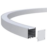 China ROHS 6063 Led Corner Profile Hanging Curved Led Light Aluminum Profile on sale