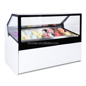 China Ventilated Ice Cream Displays Freezer Scooping Ice Cream Display Showcase Refrigerated supplier