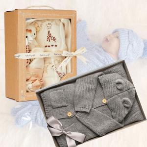 China clear Window Custom Luxury Gift Boxes for Baby Blanket Bibs Kids supplier