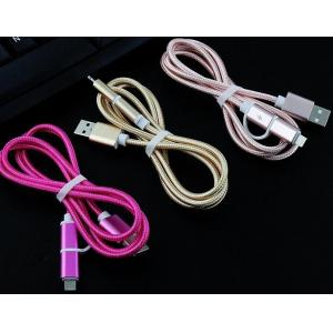 2 in 1 usb cable charging cable for iphone