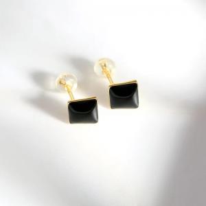 Beryl Jewelry Silver Gold 6P Stud Earrings Set For Women Men Girls Round Square