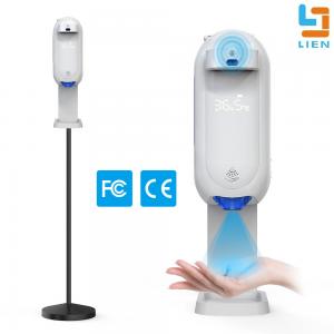 China Hand Disinfection Non Contact Touchless Hand Sanitizer Soap Dispenser Thermometer supplier