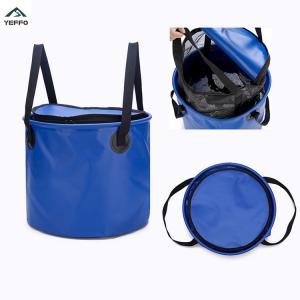 Fishing Boating Camping Folding Bucket 500D PVC Tarpaulin Double Seamed Seams