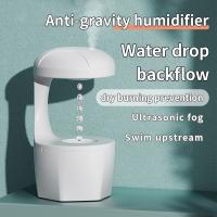 China HOMEFISH Anti Gravity Cool Mist Humidifier Small Room Back Flow Humidification Machine White 800ml Capacity on sale