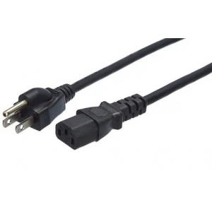 US Power Cord NEMA 5-15P IEC 60320 C13 125V 10A SVT 18AWG 3C Black Color 2.5m Length