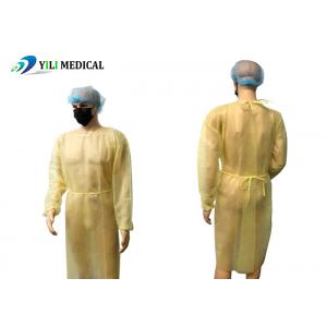 China 16-45gsm Protective Isolation Gown Disposable Multicolor Medical Grade supplier