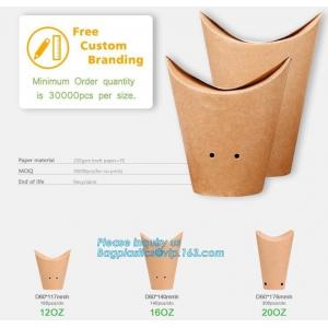 China Custom printed french fries crepe holder food packaging paper cones,Food paper cones french fry crepe cone holder, crepe supplier