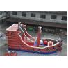 Attractive Commercial Inflatable Combo Pirate Ship , Bouncy Castle Slide With