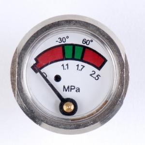 Chrome Plated Pressure Gauge Manometer , Brass Fire Extinguisher Components