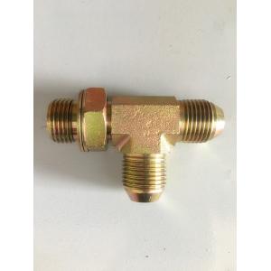 China JIS Gas Male Hydraulic Tee Fittings 60 Cone , BSPT Male Adapters Pipe Fittings supplier