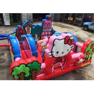 Patio inflable del niño del Hello Kitty con la diapositiva, castillo animoso adulto comercial