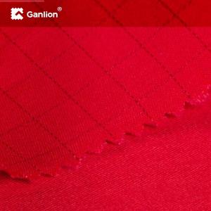 Red WR OR Water Repellent Cotton Polyester Fabric Antistatic