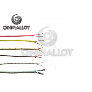 China Fiberglass Insulation Material Type K Extension Cable  24 Awg Brown / Yellow / Red supplier