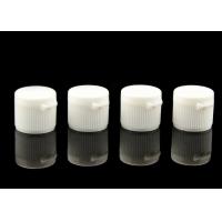 China 18mm 20mm Plastic Cosmetic Bottle Caps Flip Top White Ribbed Surface Customized on sale
