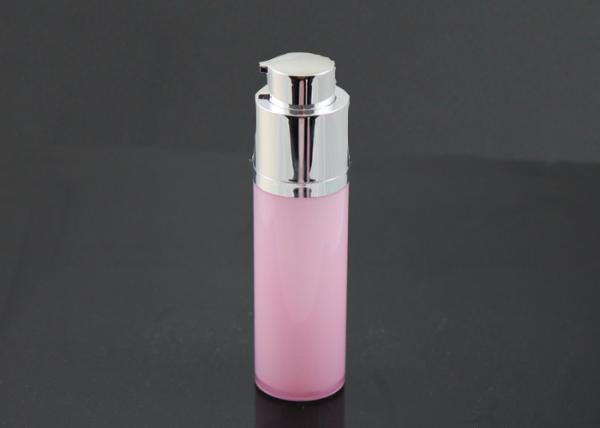 Розовые бутылки насоса цилиндра 50мл безвоздушные/бутылка насоса макияжа