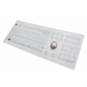 China 107 Keys White Industrial Membrane Keyboard Optical 800 DPI Trackball supplier