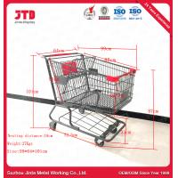 China OEM Supermarket Shopping Mall Trolley 180L Heavy Duty Steel Shopping Cart on sale